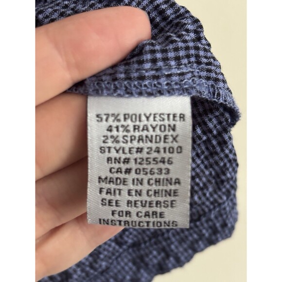 Habitat Clothes To Live In Womens XL Button Up Shirt Crinkle Gray Minimalist - Picture 3 of 6